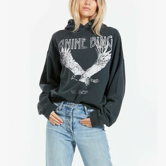 Anine Bing Tops - ANINE BING ROWE EAGLE HOODIE